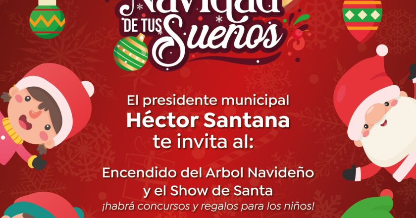 Héctor Santana invitó a los bahiabanderenses al encendido del Arbol de Navidad