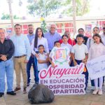 Gobernador Miguel Ángel Navarro Quintero dignifica espacios educativos en Xalisco y Tepic