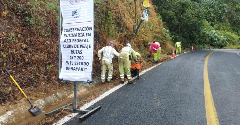 Invierte SICT más de 32 MDP en 2025 en atención de carreteras en Nayarit