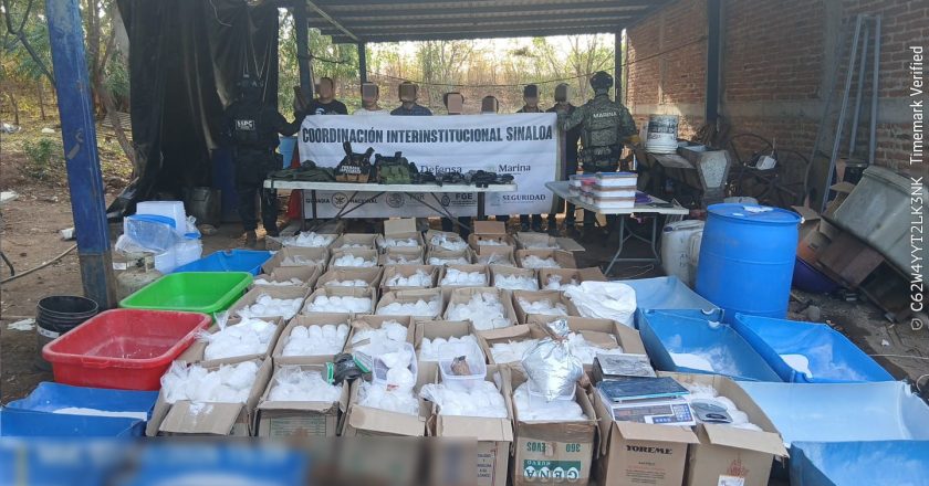 Personal de la Armada de México localiza y desmantela un laboratorio y una bodega