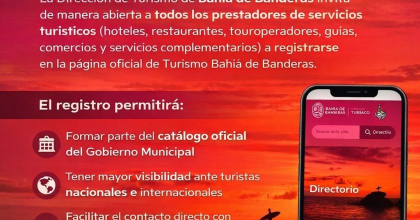 Invitan a prestadores turísticos a integrarse al catálogo oficial de Bahía de Banderas