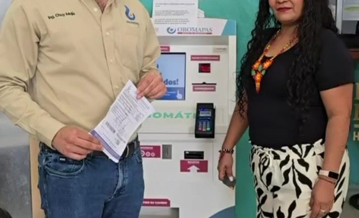 Pagomáticos de Oromapas permiten pagar el servicio de agua de forma rápida y segura