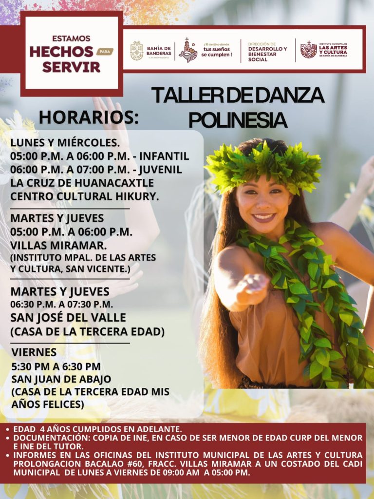 El Gobierno Municipal de Bahía de Banderas impulsa talleres culturales para todas las edades