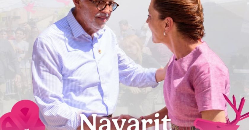 Miguel Ángel Navarro agradece visita de la presidenta Claudia Sheinbaum a Nayarit