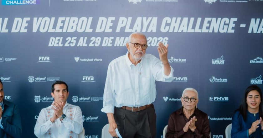 Miguel Ángel Navarro y Rommel Pacheco anuncian que Nayarit será sede del Tour Mundial de Voleibol de Playa Challenge