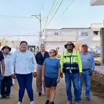 Gobierno municipal supervisa progreso de obra de la calle 3 de Octubre en el Porvenir
