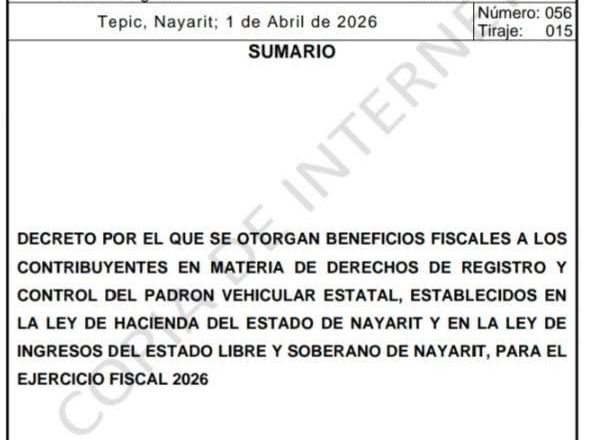Amplían plazo para obtener descuento en trámites vehiculares en Nayarit