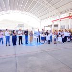Entregan Miguel Ángel Navarro y Beatriz Estrada domo en primaria Juan Escutia de Compostela
