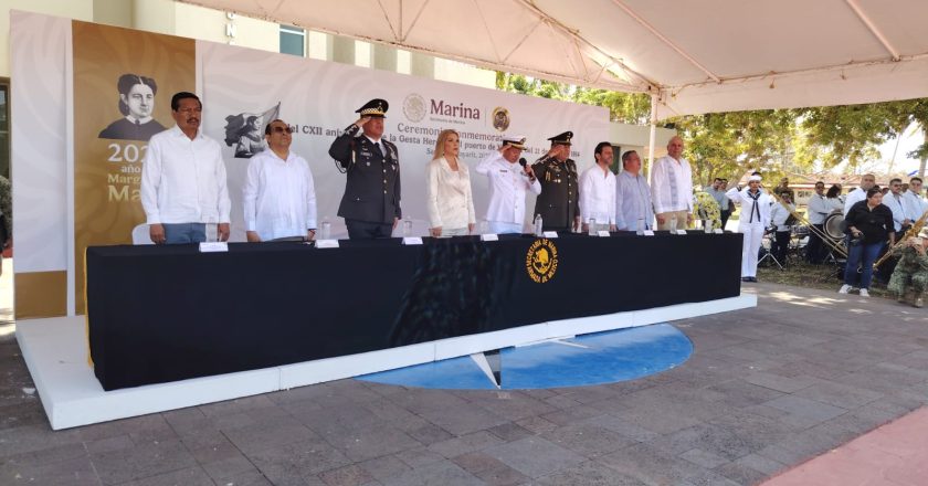 La Secretaría de Marina conmemora el 112 Aniversario de la Gesta Heroica del 21 de abril de 1914, en San Blas, Nayarit.
