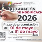 Gobierno nayarita invita a realizar la Declaración Patrimonial y de Intereses de Modificación 2026