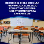 Reducir ciclo escolar profundiza el rezago educativo y genera incertidumbre familiar