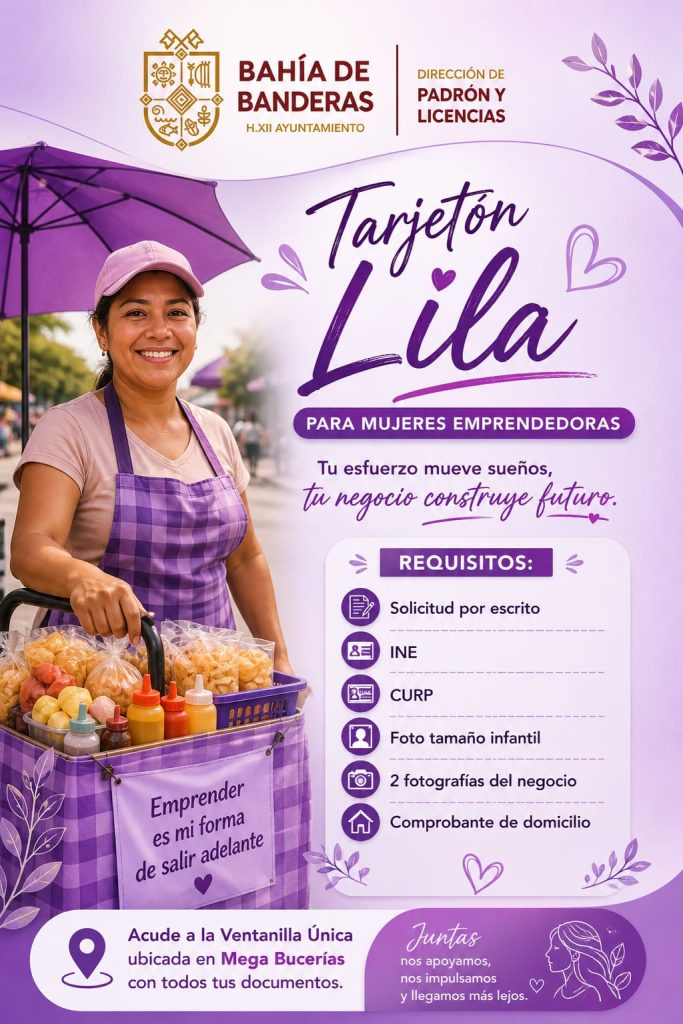 Mujeres de Bahía de Banderas aún pueden acceder al «Tarjetón Lila» sin costo