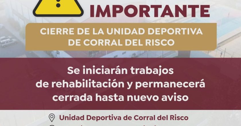 Gobierno de Bahía de Banderas anuncia cierre temporal de la Unidad Deportiva de Corral del Risco