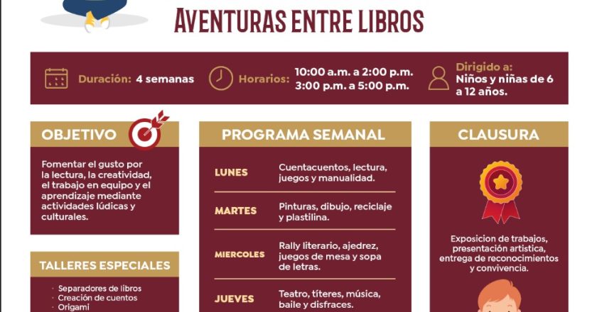 Gobierno de Bahía de Banderas invita al Curso de Verano «Aventuras entre Libros»