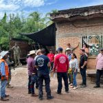 Gobierno del Estado atiende viviendas afectadas por el desbordamiento del río San Pedro en Rosamorada
