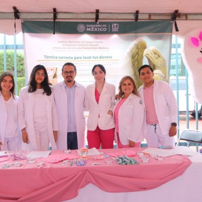Promueve IMSS Nayarit la prevención y el bienestar con Feria de la Salud del Mes Rosa y Turquesa