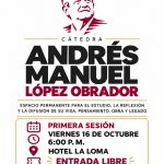 PÁVEL JARERO CONVOCA A PARTICIPAR EN LA CÁTEDRA ANDRÉS MANUEL LÓPEZ OBRADOR