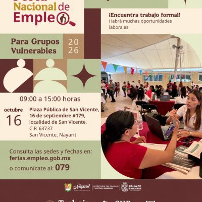 Bahía de Banderas será sede de feria de empleo para grupos vulnerables